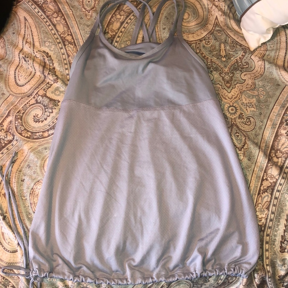 Grey light weight workout top